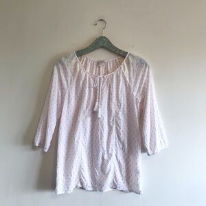 J. Crew Factory Embroidered Cotton Blouse